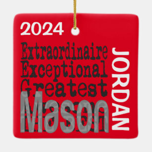 Mason Extraordinaire CUSTOM Keramisch Ornament