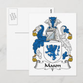 Mason Family Crest Briefkaart (Voorkant / Achterkant)