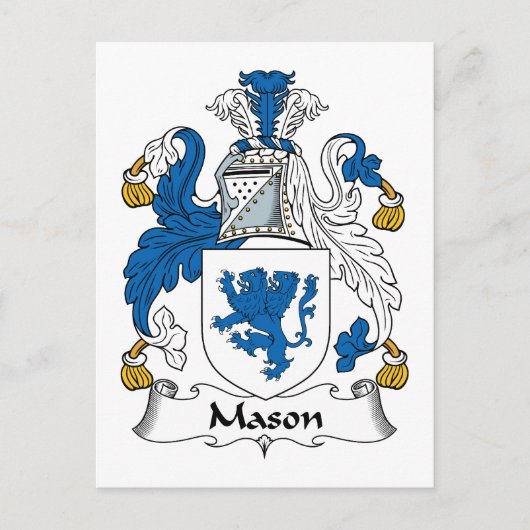 Mason Family Crest Briefkaart (Voorkant)