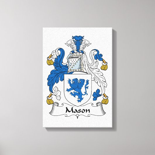Mason Family Crest Canvas Afdruk (Voorkant)