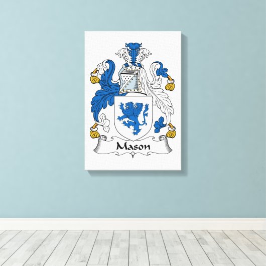 Mason Family Crest Canvas Afdruk (Insitu (Houten vloer))