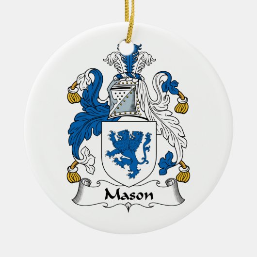 Mason Family Crest Keramisch Ornament (Voorkant)