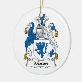 Mason Family Crest Keramisch Ornament (Links)