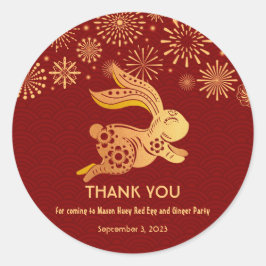 Mason Huey Red Egg en Ginger Party Ronde Sticker