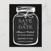 Mason Jar Aangepaste kleur Save the Date Wedding A Aankondigingskaart (Voorkant)