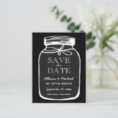 Mason Jar Aangepaste kleur Save the Date Wedding A Aankondigingskaart (Staand voorkant)
