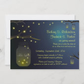 Mason Jar and Firefly Wedding Invitation 5"x7" Kaart (Voorkant)