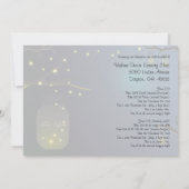 Mason Jar and Firefly Wedding Invitation 5"x7" Kaart (Achterkant)