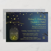 Mason Jar and Firefly Wedding Invitation 5"x7" Kaart (Voorkant / Achterkant)