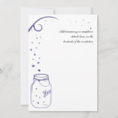Mason Jar and Firefly Wedding Invitation - Grape Kaart (Achterkant)