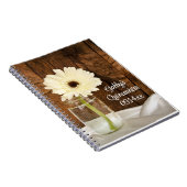 Mason Jar and White Daisy Quinceañera Guest Book Notitieboek (Rechterzijde)