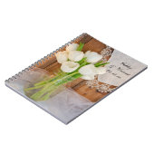 Mason Jar and White Tulips Country Barn Weddenscha Notitieboek (Linkerzijde)