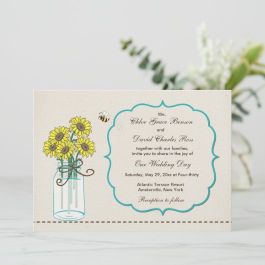 Mason Jar Arrangement Kaart (Staand voorkant)