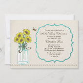 Mason Jar Arrangement Moederdag Uitnodiging (Voorkant)