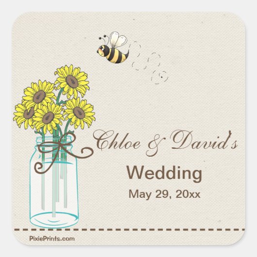 Mason Jar Arrangement Sticker (Voorkant)