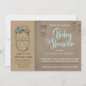 Mason Jar Baby shower Invitation Kaart (Voorkant)