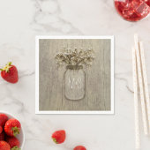 Mason Jar Baby's Breath Rustieke Bruiloft Servetten (Insitu)