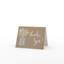 Mason Jar Baby's Breath THank je opmerking
