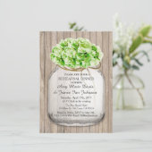 Mason jar barn wood rehearings nodigt uit voor hyd kaart (Staand voorkant)