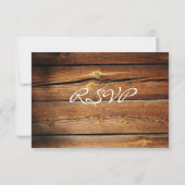 Mason Jar Barn Wood Wedding RSVP-kaarten RSVP Kaartje (Achterkant)