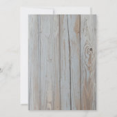 Mason Jar Barnwood Blue Hydrangeas Vrijgezellenfee Kaart (Achterkant)