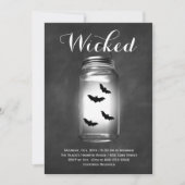 Mason Jar Bats Halloween Uitnodiging (Voorkant)