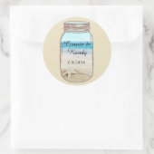 Mason Jar Beach Bruiloft Sticker (Tas)