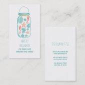Mason Jar Beach Nautical Coastal Underwater White Visitekaartje (Voorkant / Achterkant)