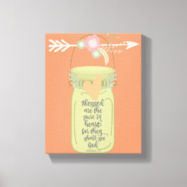 Mason Jar Bijbel Verse Canvas Afdruk