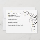 Mason Jar Birthday Invitation in Grey Silver Kaart (Achterkant)
