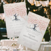 Mason Jar Bleek Roze Heart Leaf Tree Wedding Kaart