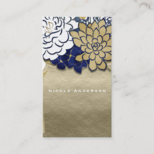 Mason Jar Bloemen Landelijke Blauwe Gouden Bloem C Visitekaartje