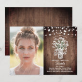 Mason Jar, Bloemen, Lichten Zoet 16 Verjaardag Fot Kaart (Voorkant / Achterkant)