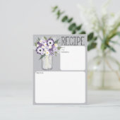 Mason Jar Bloemen Receptkaart (Staand voorkant)
