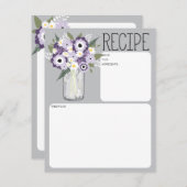 Mason Jar Bloemen Receptkaart (Voorkant / Achterkant)