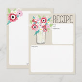 Mason Jar Bloemen Receptkaart (Voorkant / Achterkant)