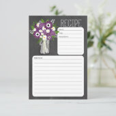 Mason Jar Bloemen Receptkaart (Staand voorkant)