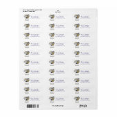 Mason Jar Bloemen Rustic Grijs Goud Bloemstuk Chic Etiket (Full Sheet)