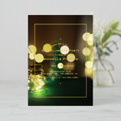 Mason Jar Bokeh vrijgezellenfeest Folie Uitnodiging (Staand Voorkant)