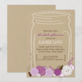 Mason Jar Bridal Shower Kaart (Voorkant / Achterkant)
