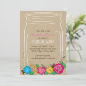 Mason Jar Bridal Shower Kaart (Staand voorkant)