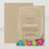Mason Jar Bridal Shower Kaart (Voorkant / Achterkant)
