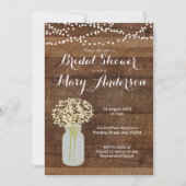 Mason Jar Bridal Shower-uitnodigingen Kaart (Voorkant)
