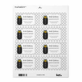 Mason Jar bruiloft douche gunst of waterfles Etiket (Full Sheet)