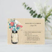  Mason Jar Calla Lily Wildflowers RSVP (Staand voorkant)