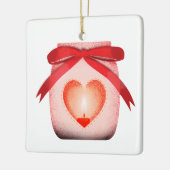 Mason jar candle keramisch ornament (Links)