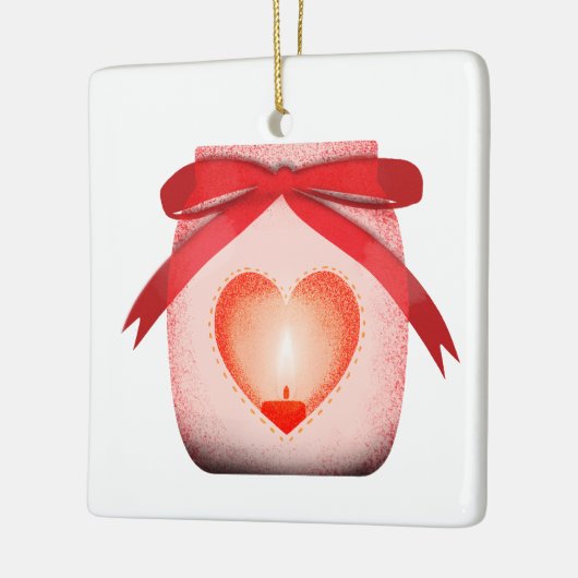 Mason jar candle keramisch ornament (Links)