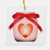 Mason jar candle keramisch ornament (Voorkant)