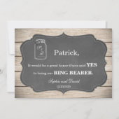 Mason Jar Chalboard zal je onze ringdrager zijn? Kaart (Achterkant)