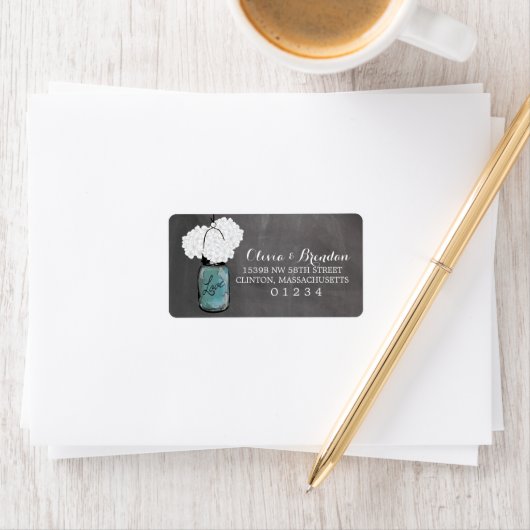 Mason Jar Chalkboard | Adres Etiket (Insitu)